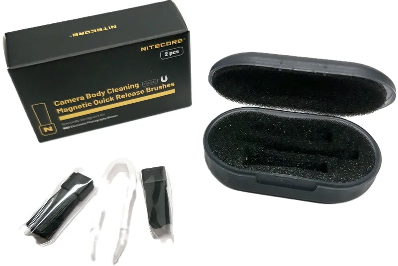 Nitecore NIA002 Camera Body Cleaning Magnetic Quick Release Brushes - Σετ με 2 Βουρτσάκια για Καθαρισμό Συσκευών / Σώματος Φωτογραφικών Μηχανών - Black (6952506495672)