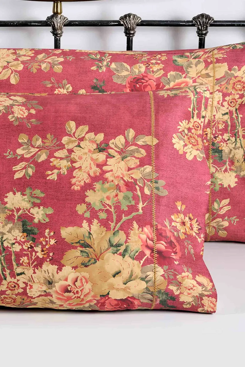 DOWN TOWN Home σετ μαξιλαροθήκες "886 English Flower Red" (2 τεμάχια) - 41-1294