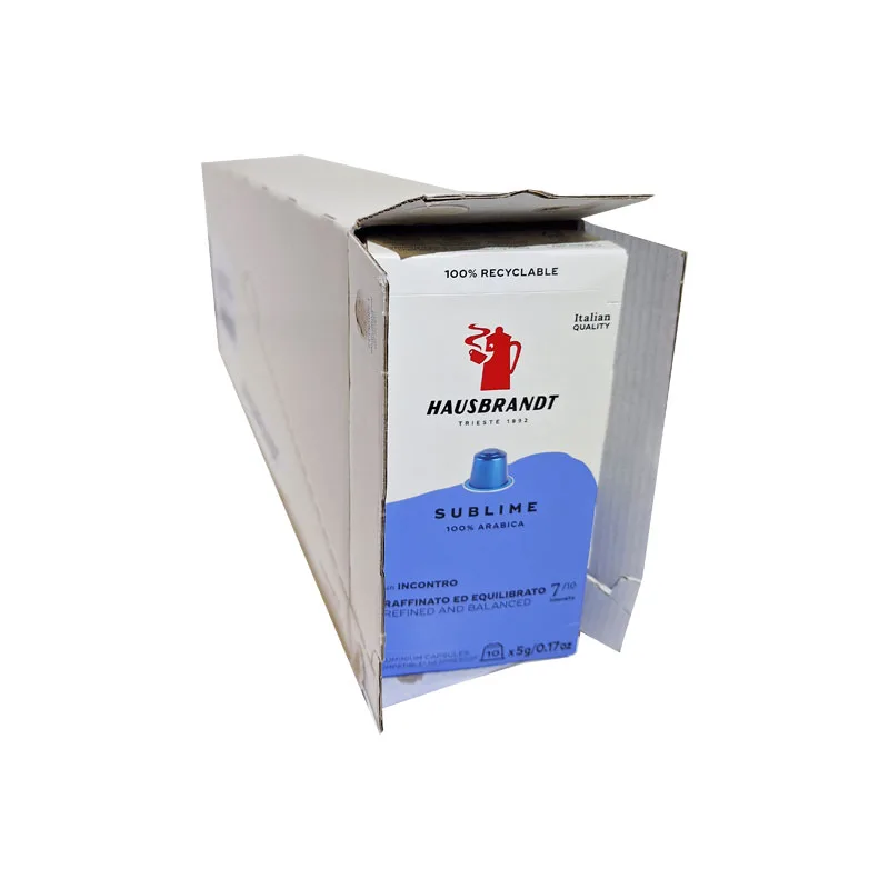 Hausbrandt Sublime 100 κάψουλες Nespresso αλουμινίου (10x10) 100% Arabica