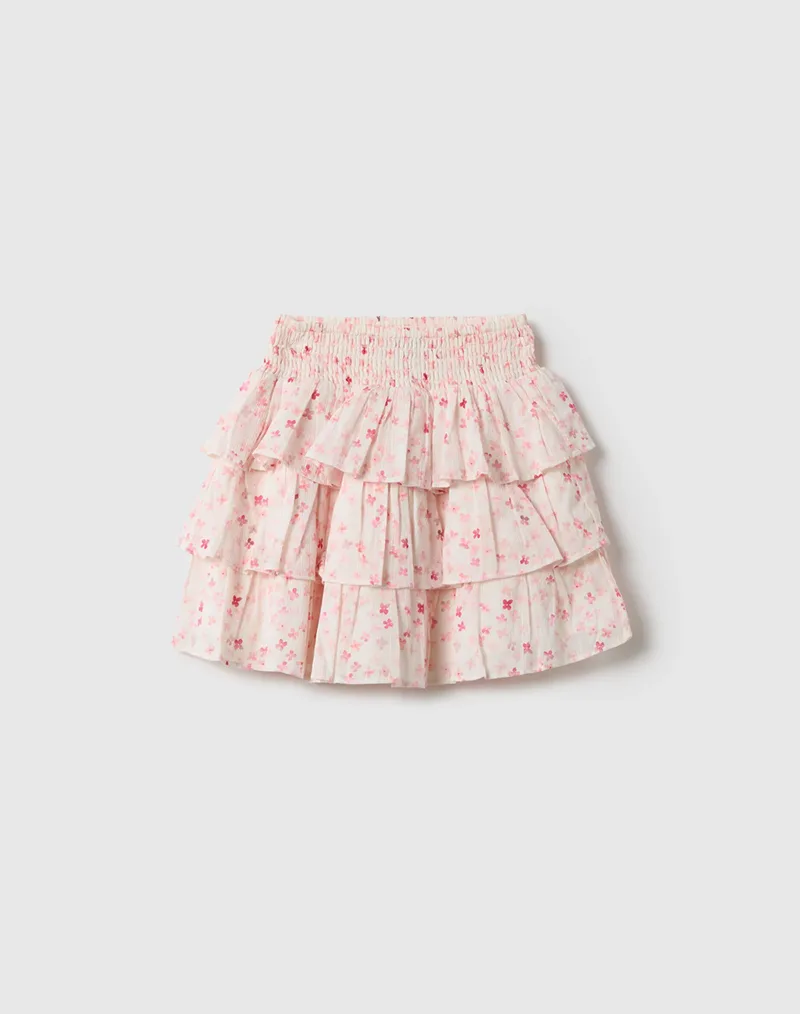 OVS AOP SKIRT 2616603-WHITE ALYSSUM Multi