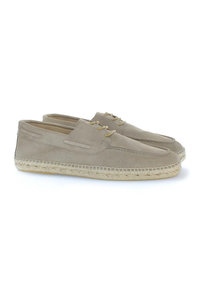 La Martina ανδρικά suede μοκασίνια με λογότυπο - LFM261112-1A015 Taupe