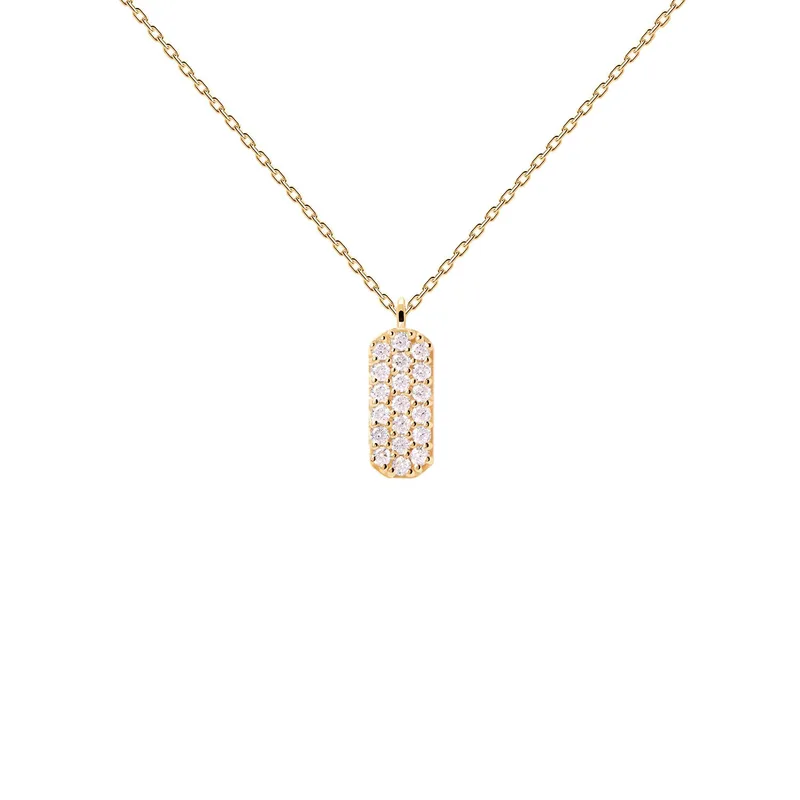 PDPAOLA Essentials Icy Κολιέ από Επιχρυσωμένο Ασήμι CO01-483-U