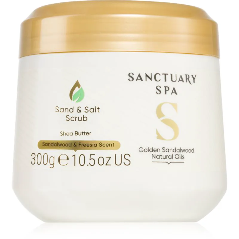 Sanctuary Spa Golden Sandalwood απολέπιση άλατος για το σώμα 300 γρ