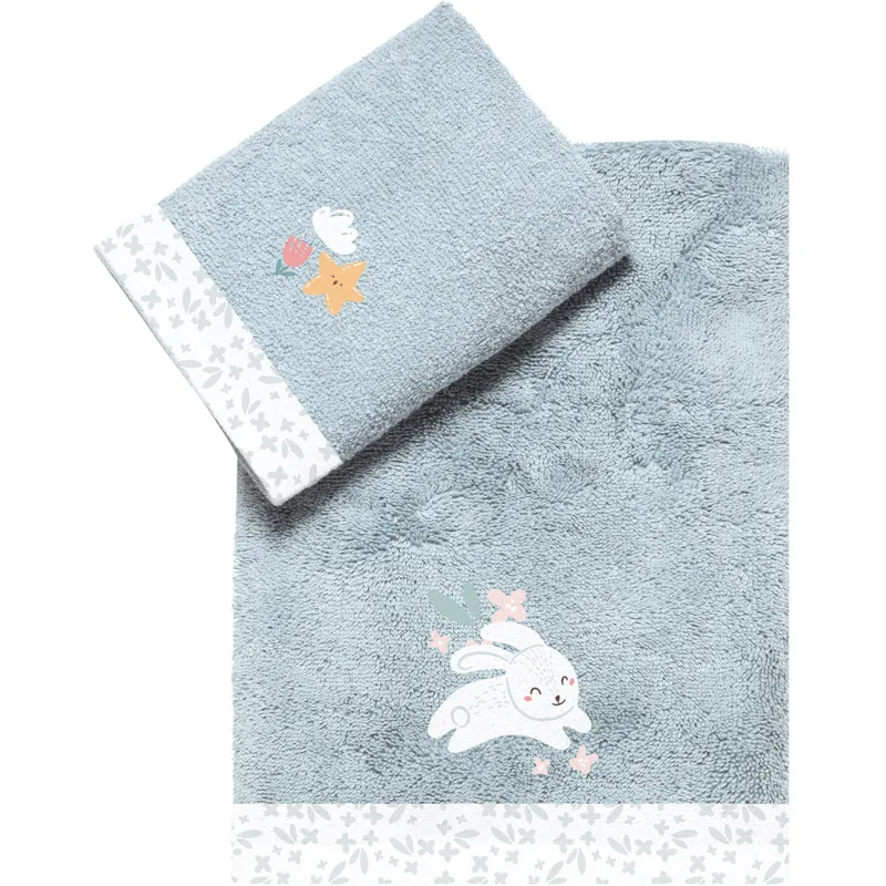 Παιδικές Πετσέτες Σετ 2τμχ Kentia Kounelito Baby Blue