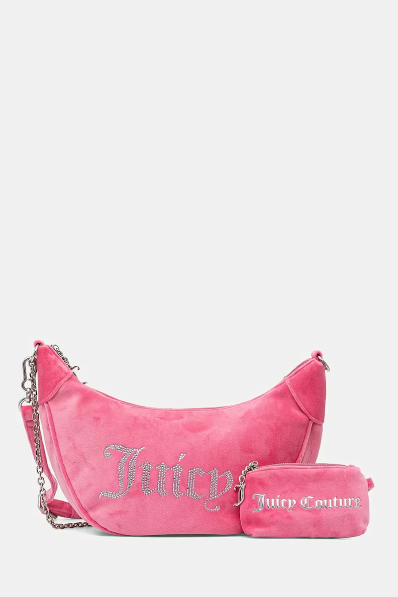Juicy Couture τσάντα κρουασάν γυναικεία βελούρινη Kimberly