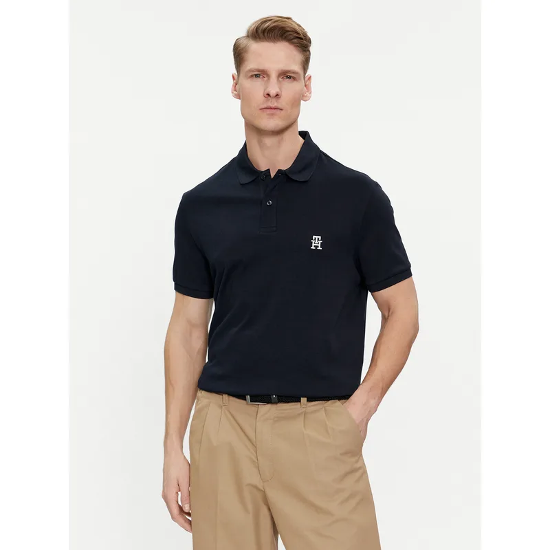 Tommy Hilfiger Polo Interlock MW0MW34783 Σκούρο μπλε Regular Fit