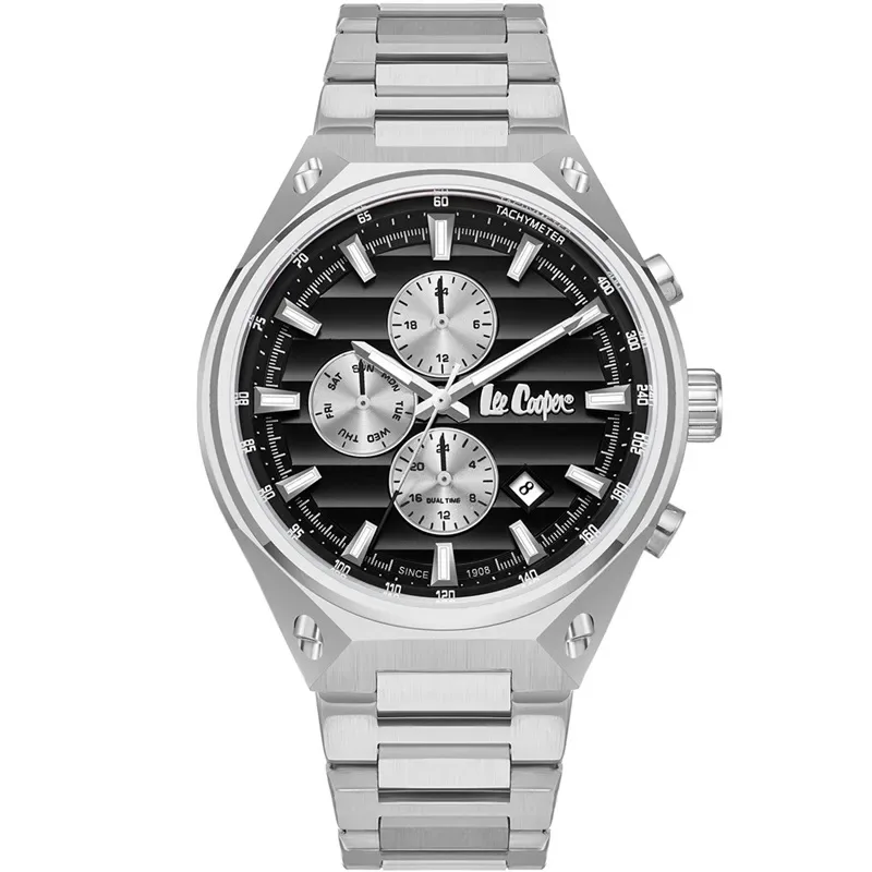 Ρολόι ανδρικό Lee Cooper Silver Metal Bracelet LC08026.350 LC08026.350