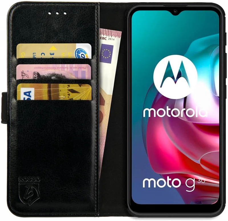 Κόκκινο Element PU Θήκη Πορτοφόλι Motorola Moto G30 / G20 / G10 - Black (8719246312748)