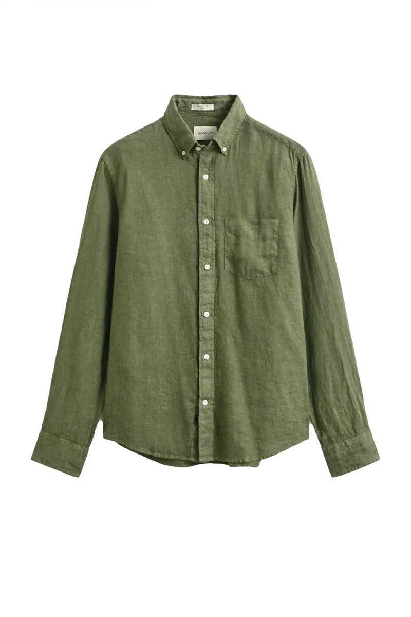 GANT ΠΟΥΚΑΜΙΣΟ ΛΙΝΟ REG GMNT DYED SHIRT ΛΑΔΙ