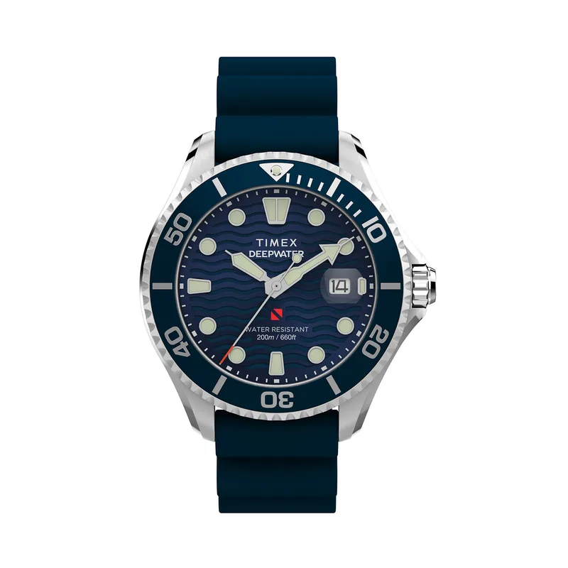 Ρολόι Timex Deepwater Meridian TW2W81500 Ασημί