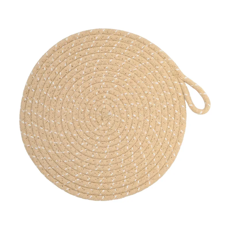 Σουπλά Rope Μπεζ Φ25εκ. Estia 07-37222 (Σετ 2 Τεμάχια) (Χρώμα: Μπεζ) - estia - 07-37222