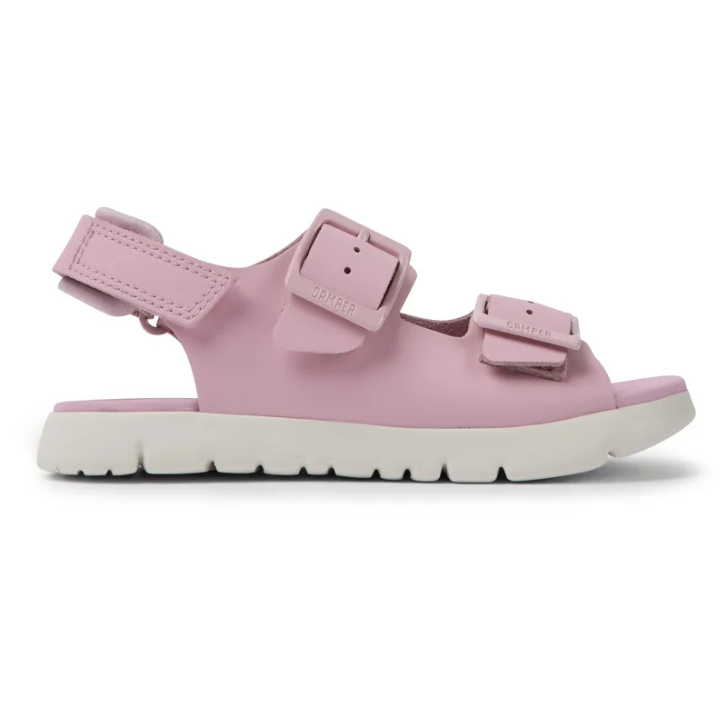 CAMPER Oruga - Πέδιλα Για Κορίτσια - Ροζ, Μέγεθος 33, Smooth leather/Cotton fabric