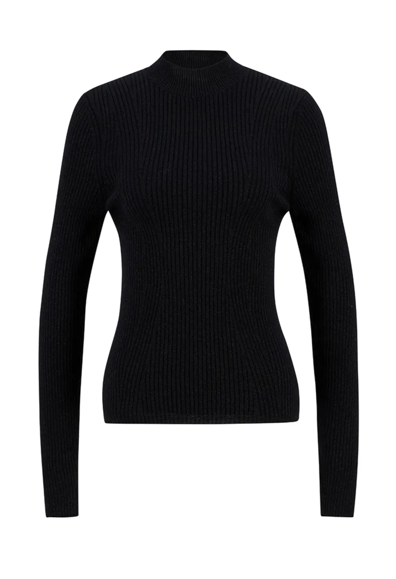 ΓΥΝΑΙΚΕΙΟ ΠΛΕΚΤΟ STELLA KNITTED JUMPER BARBOUR INTERNATIONAL ΚΑΝΟΝΙΚΗ ΓΡΑΜΜΗ ΜΑΥΡΟ