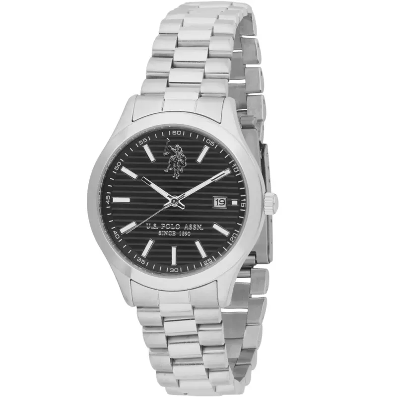Ανδρικό ρολόι U.S. Polo Assn Jayden Stainless Steel Bracelet USP7268BK USP7268BK Ατσάλι