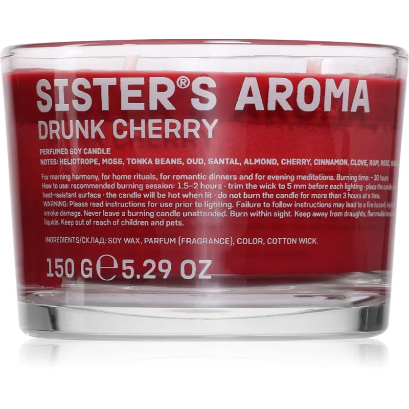 Sister's Aroma Drunk Cherry αρωματικό κερί 150 γρ