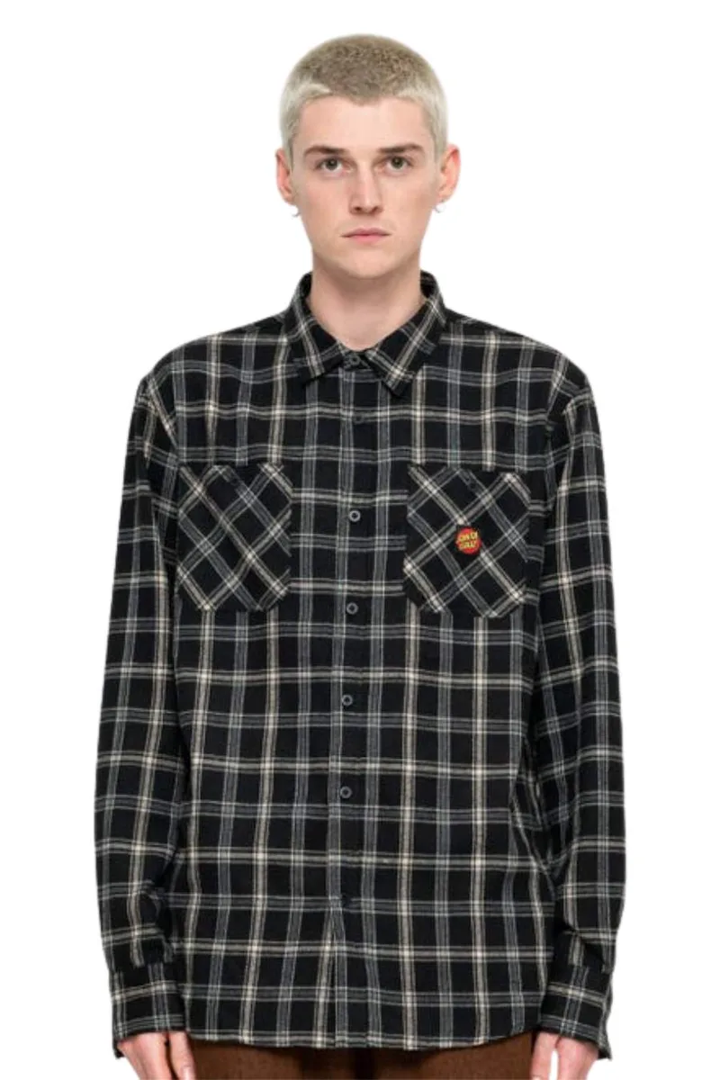 SANTA CRUZ Πουκάμισα Apex L/S Shirt - ΜΑΥΡΟ-SCA-SHT-0505-BLACK