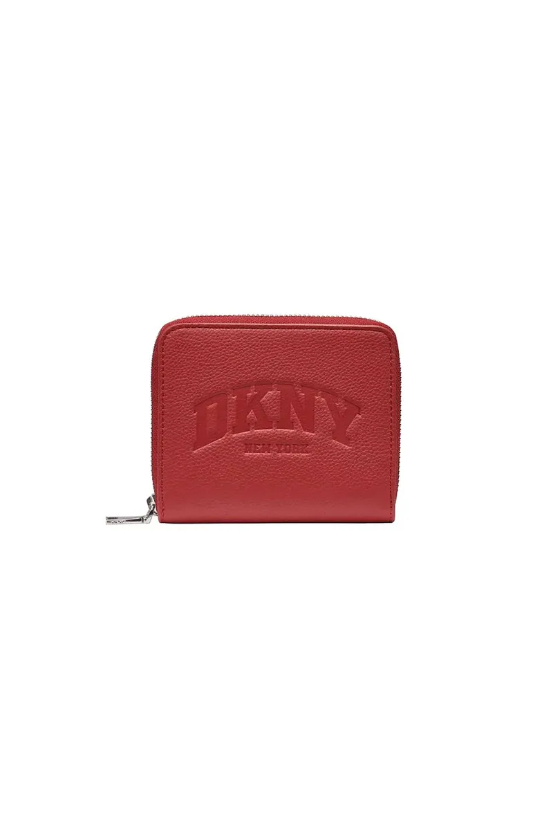 DKNY γυναικείο πορτοφόλι με ανάγλυφο λογότυπο "Hadlee" - R541AO38 Κόκκινο
