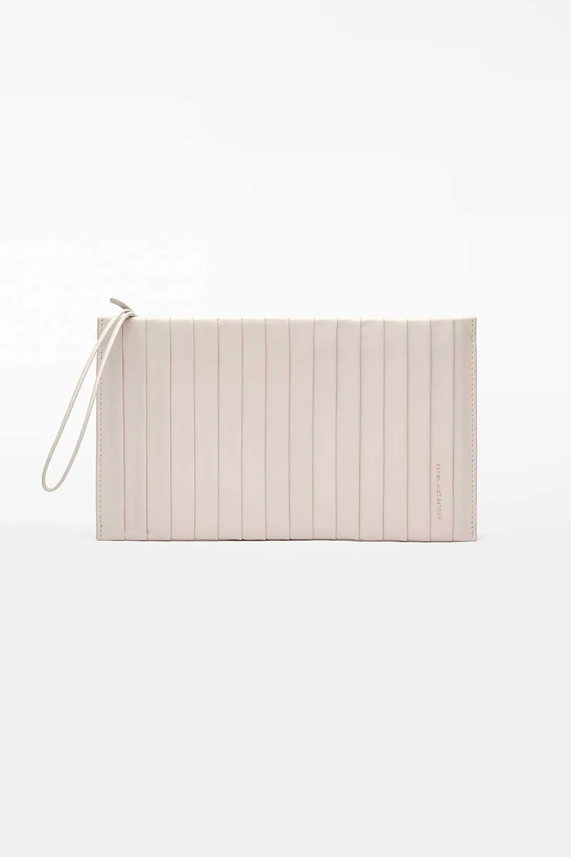 Adolfo Domínguez γυναικείο clutch με πλισέ σχέδιο - 231051658 Εκρού
