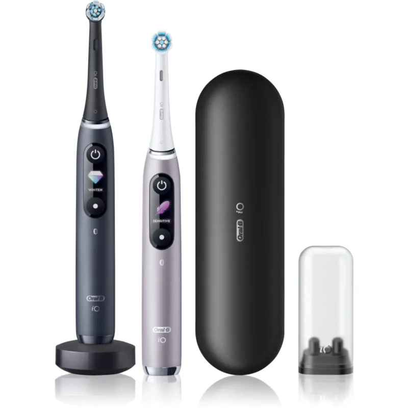 Oral-B iO9 ηλεκτρική οδοντόβουρτσα DUO Black Onyx & Rose Quartz 2 τμχ