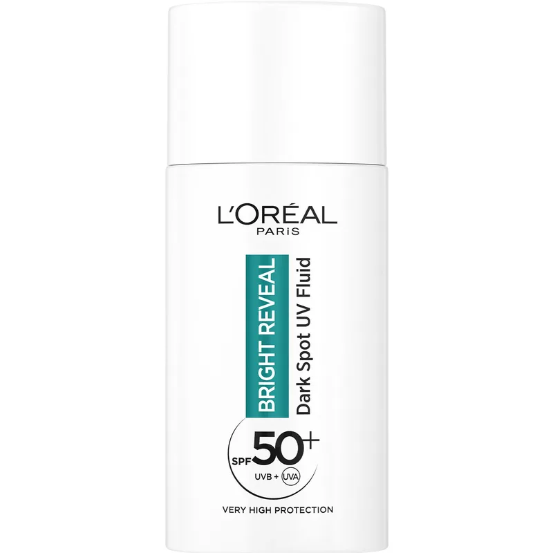 L'Oreal Paris Bright Reveal Dark Spot UV Fluid Spf50+ Αντηλιακή Κρέμα Προσώπου Πολύ Υψηλής Προστασίας με Νιασιναμίδη Κατά των Σκούρων Κηλίδων 50ml