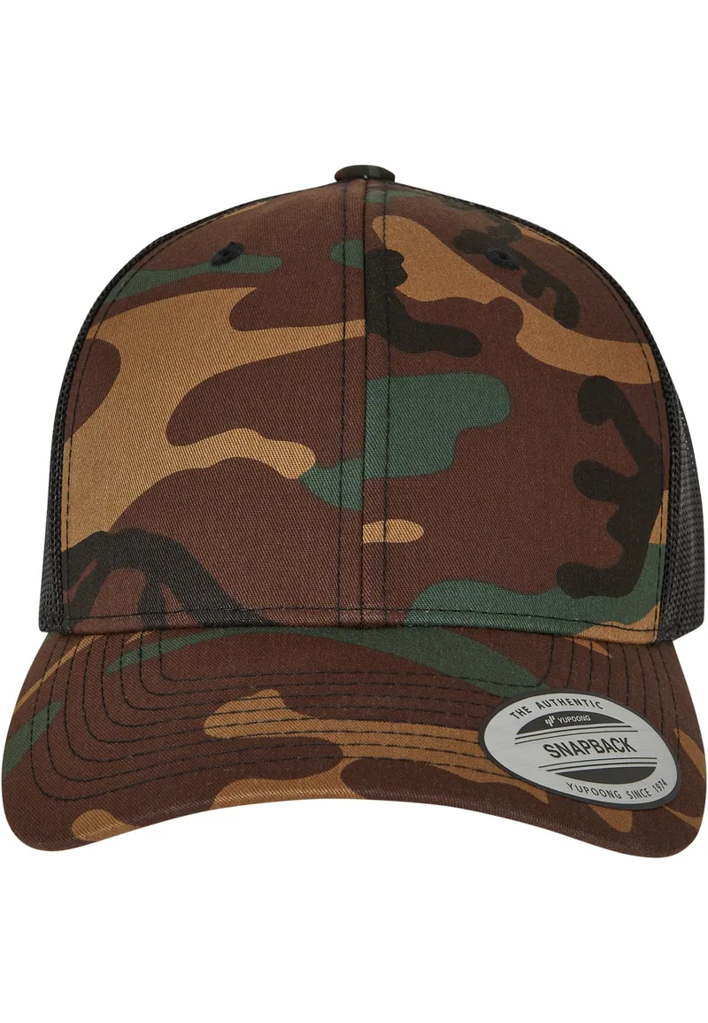 Retro Trucker Camo Cap Flexfit 6606CA-01611 camo/black