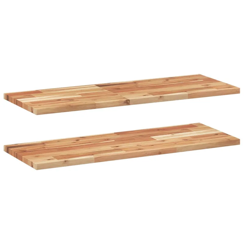 vidaXL Ράφια Πλωτά 2 τεμ. 100x30x2 εκ. από Μασίφ Ξύλο Ακακίας με Φινίρισμα Λαδιού