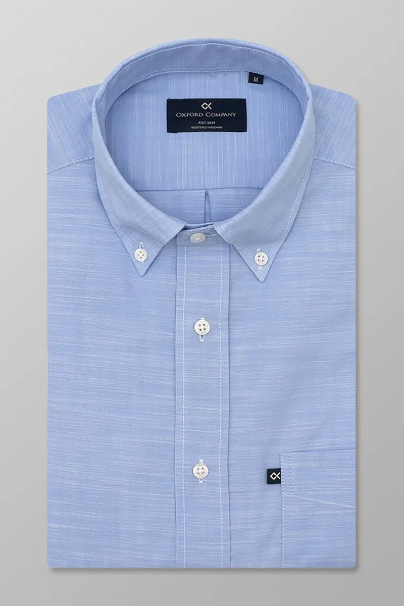 Oxford Company ανδρικό πουκάμισο μονόχρωμο Regular Fit "Sport" - F110-BL10.02A