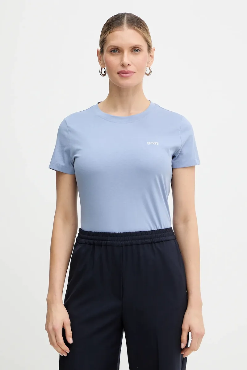 BOSS Πορτοκαλί t-shirt basic γυναικείο βαμβακερό C Esogo 1