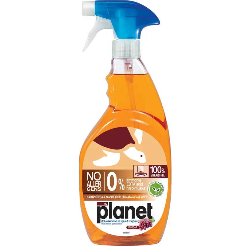 My Planet Glass Vinegar Cleanser Πολυκαθαριστικό για Τζάμια & Επιφάνειες 1000ml
