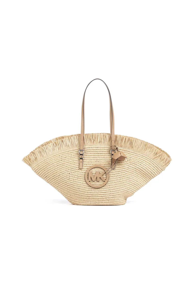Michael Kors γυναικεία ψάθινη τσάντα tote "Isa Large" - 30S6S9FT9Y Μπεζ