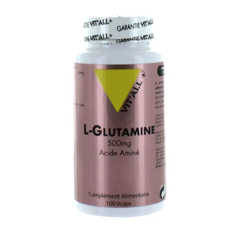 Vit'All+ L-Glutamine 500mg 100 Capsules