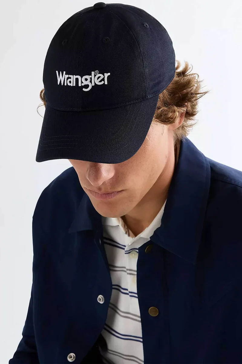 Wrangler® ανδρικό καπέλο jockey με λογότυπο - 112378864 Μπλε Σκούρο