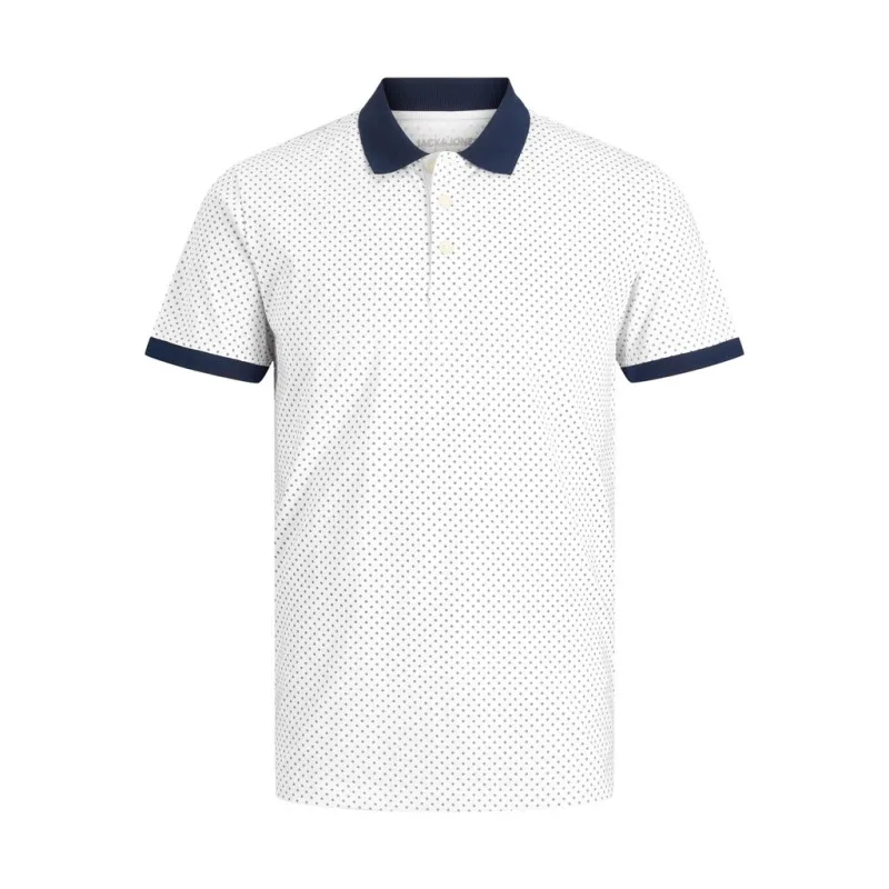 Terakota polo jersey με μικροσχέδιο,της Jack & Jones - White