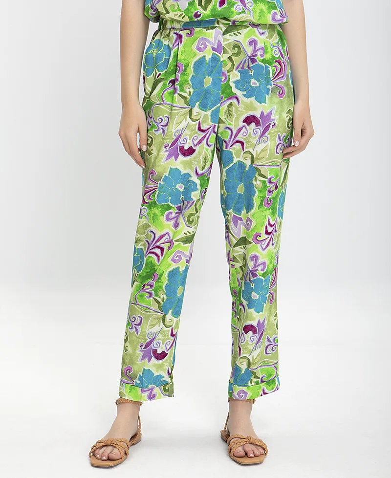 Παντελόνα Floral σε Εμπριμέ