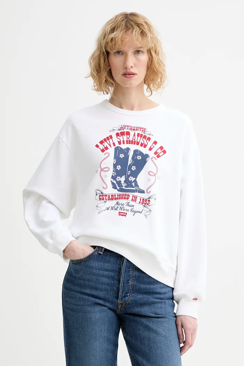 Βαμβακερή μπλούζα Levi's GRAPHIC HERITAGE CREW