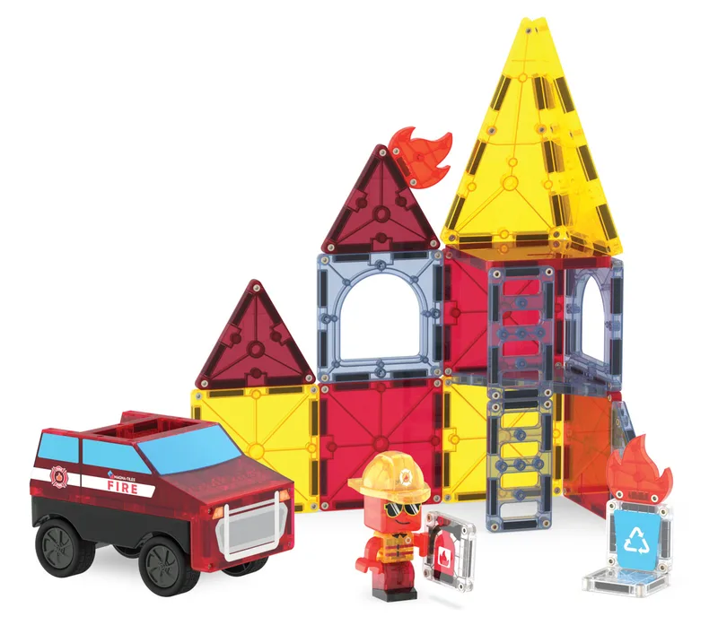 Μαγνητικό Παιχνίδι Κατασκευών Magna-Tiles Fire Rescue 27 Set