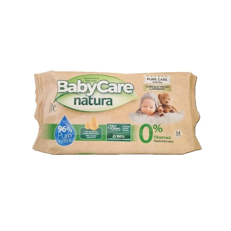Μωρομάντηλα BabyCare Natura 54τμχ ΔΩΡΟ