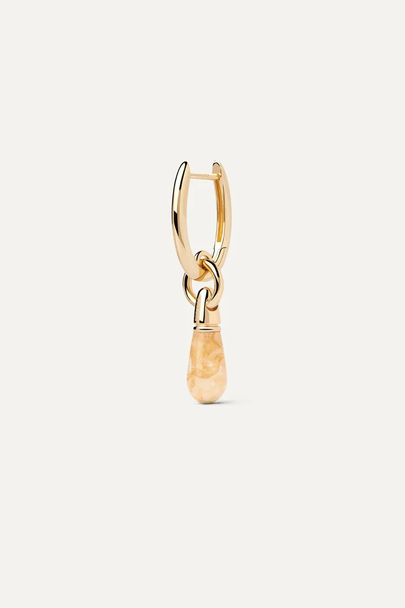 PDPAOLA γυναικείο μονό σκουλαρίκι "Yellow Aventurine Jupiter" - PG01-095-U