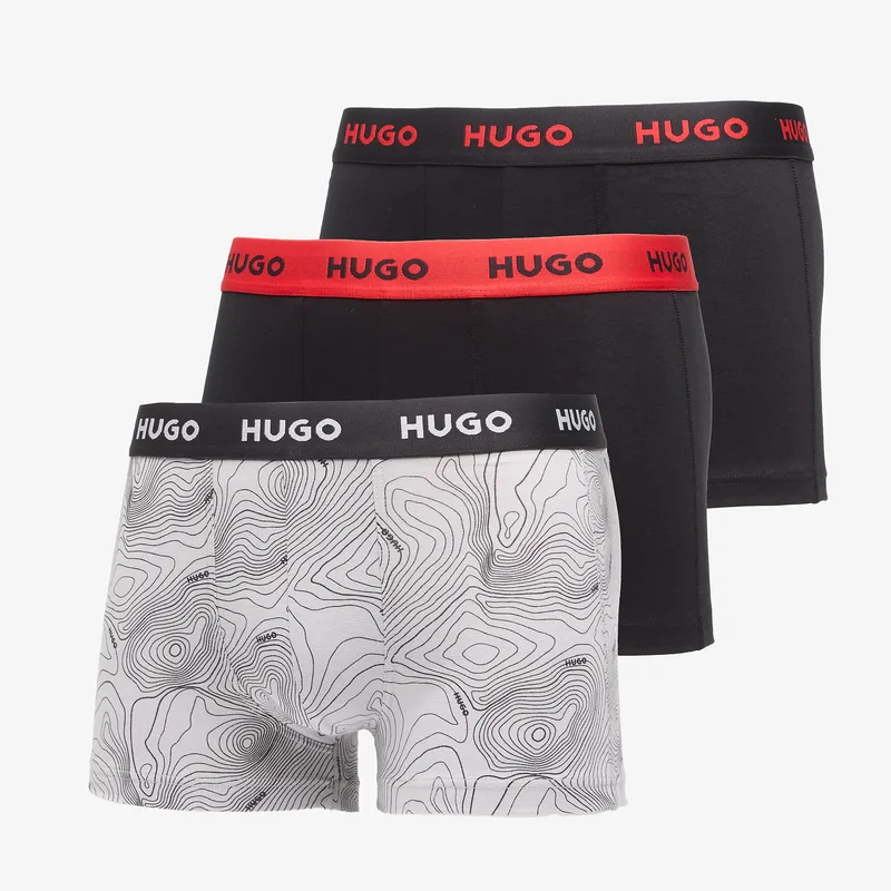 Μποξερ Hugo Boss Trunk Triplet Design Black XL