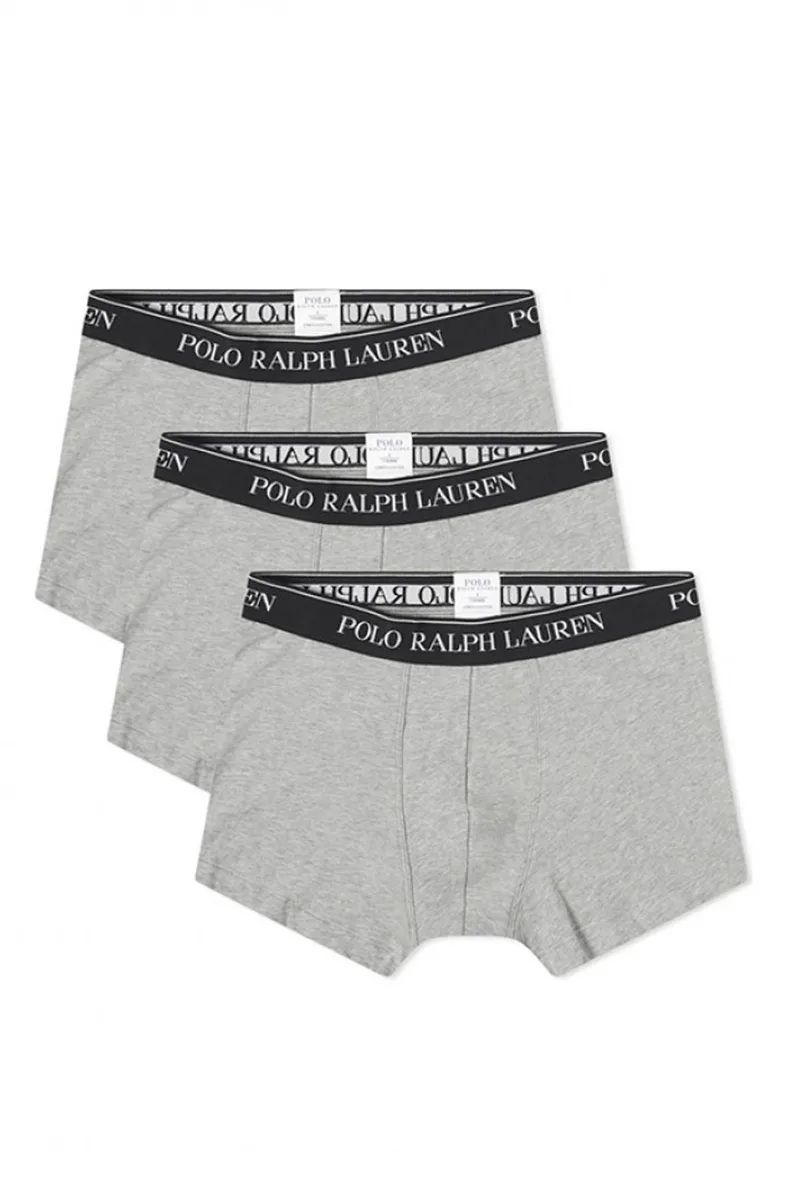 RALPH LAUREN UNDERWEAR ΕΣΩΡΟΥΧΟ ΣΕΤ 3PACK STRETCH COTTON TRUNK ΓΚΡΙ