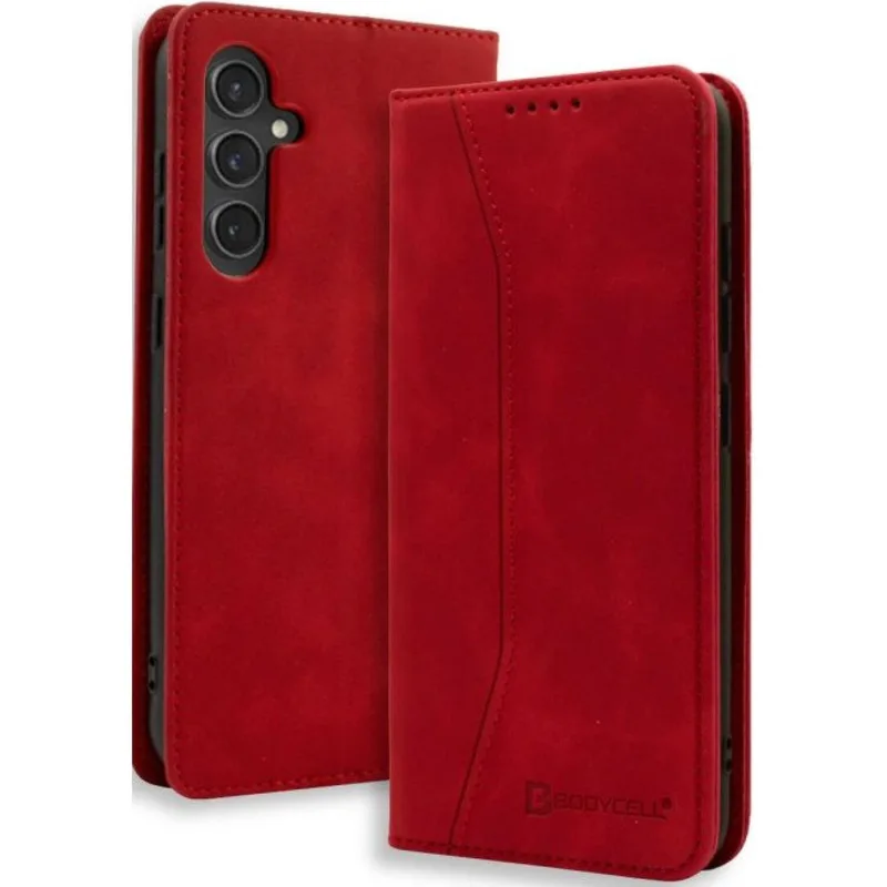 Θήκη Samsung Galaxy A57 Bodycell Book Case Πορτοφόλι - Red (5206015085659)