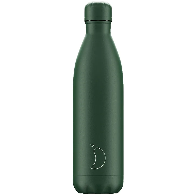 Chilly's Bottle Green Matte Edition Ανοξείδωτο Θερμός σε Πράσινο Χρώμα 750ml