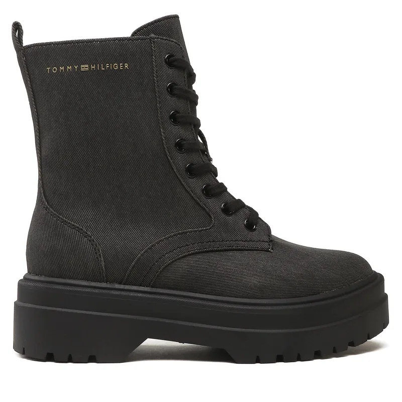 Ορειβατικά παπούτσια Tommy Hilfiger Feminine Essential Canvas FW0FW07357 Μαύρο
