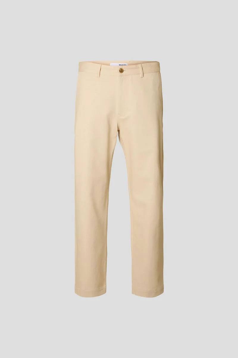 SELECTED HOMME Ανδρικό Μπεζ Regular Fit Trousers