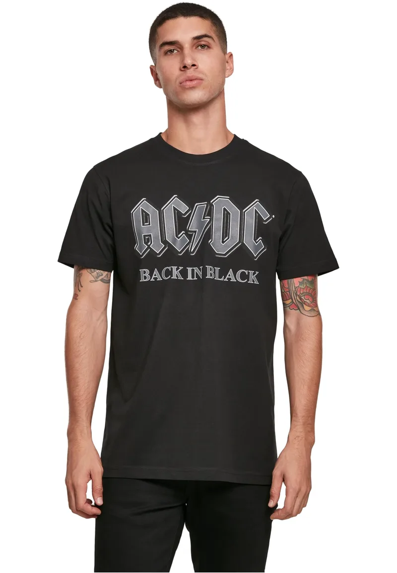T-Shirt ACDC Back In Black Merchcode MC480 Black