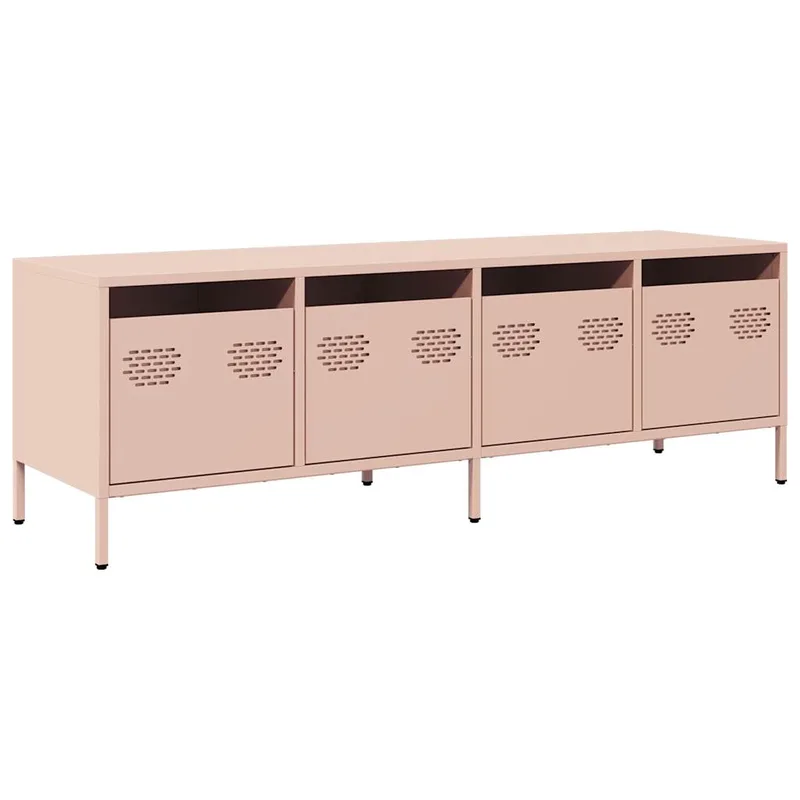 vidaXL Έπιπλο Τηλεόρασης Ροζ 135x39x43,5 εκ. Ατσάλι Ψυχρής Έλασης