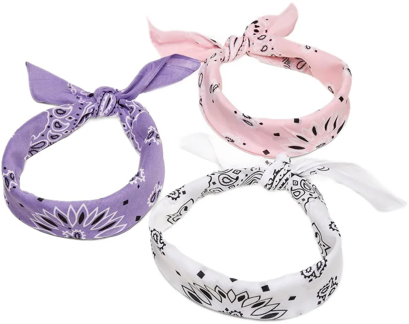 Multicolor Bandana 3-Pack Urban Classics TB4180-02979 violet+white+rose