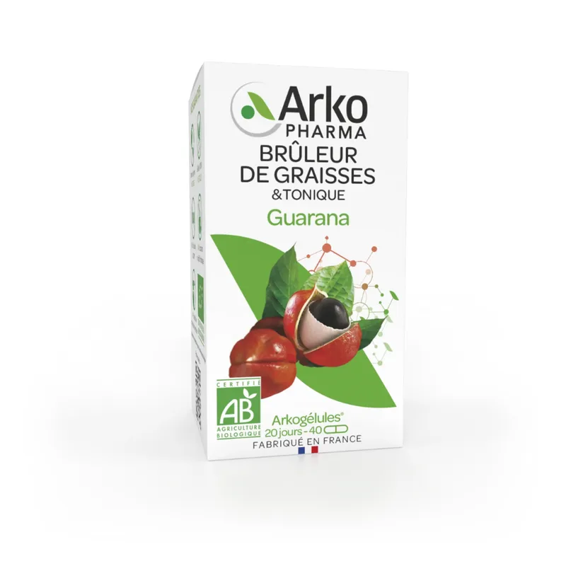 ArkoPharma ArkoGélules - Guarana - Fat Burner & Tonic - BIO 40 Capsules