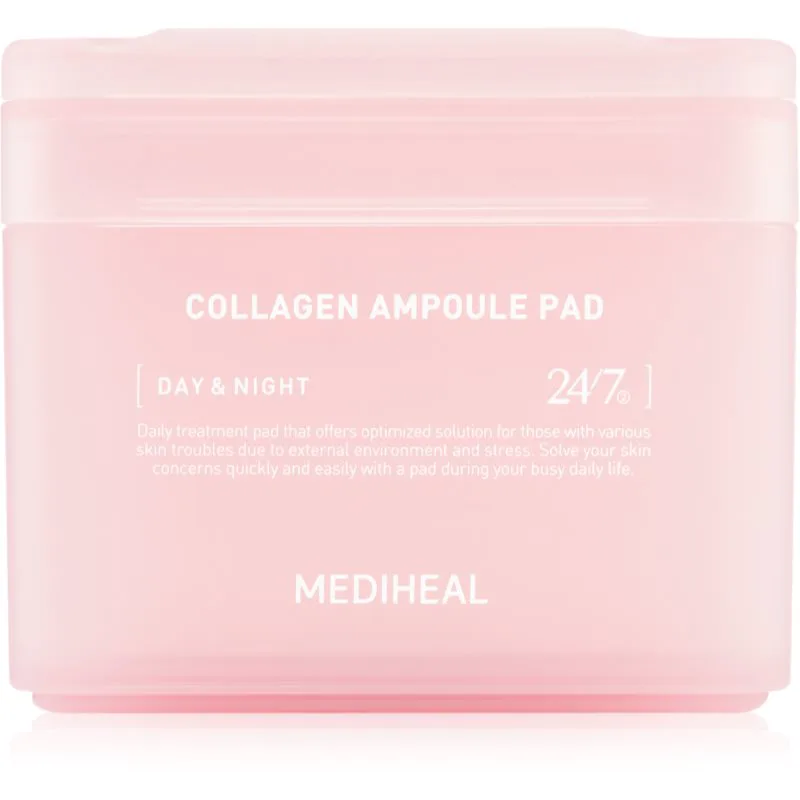 MEDIHEAL Collagen Ampoule Pad επιθέματα τόνωσης για ενυδάτωση και σύσφιξη του δέρματος 100 τμχ