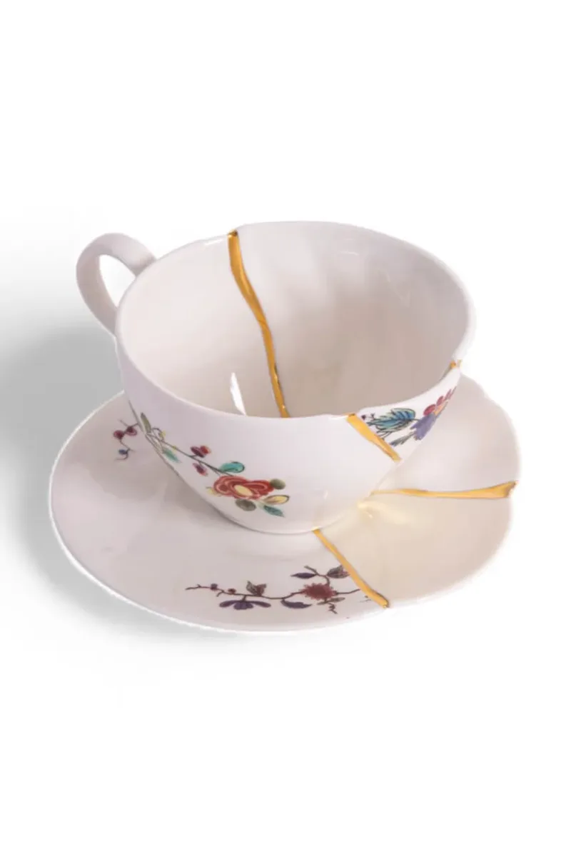 Φλιτζάνι και πιατάκι Seletti Kintsugi 160 ml